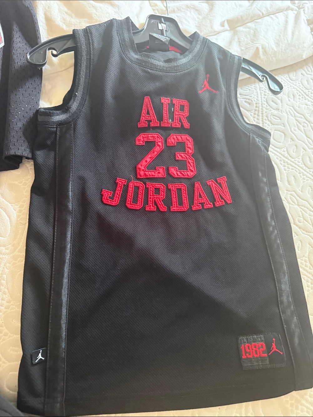Jordan Black & Red 'Air 23' Kids Sleeveless Jersey 10-12 years old